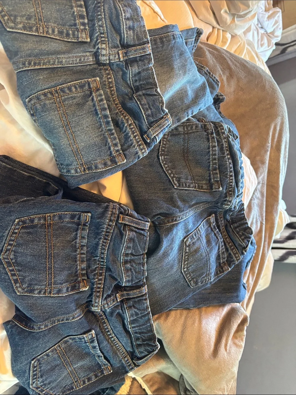 The Children's Place bundle of 3 cotton adjustable boot cut jeans 5T
